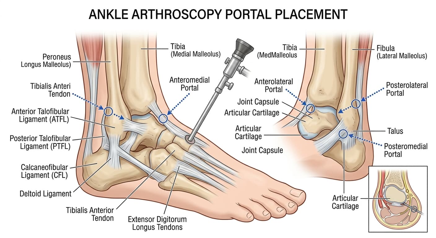 Ankle Arthroscopy surgery - orthopaedic procedure overview and what to expect